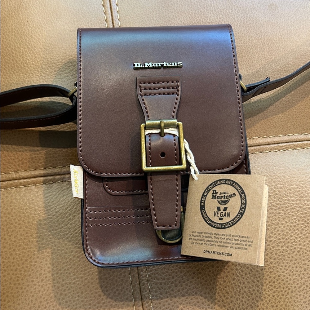 Dr. Martens Brown Leather Crossbody Bag
